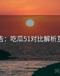 高能警告：吃瓜51对比解析互动问答